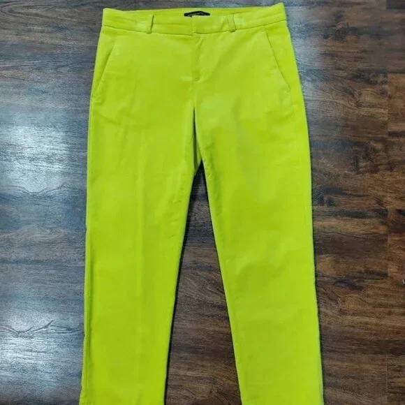 Banana Republic Avery Corduroy low Rise  Ankle Pants 4 Yellow Women's - Picture 7 of 11